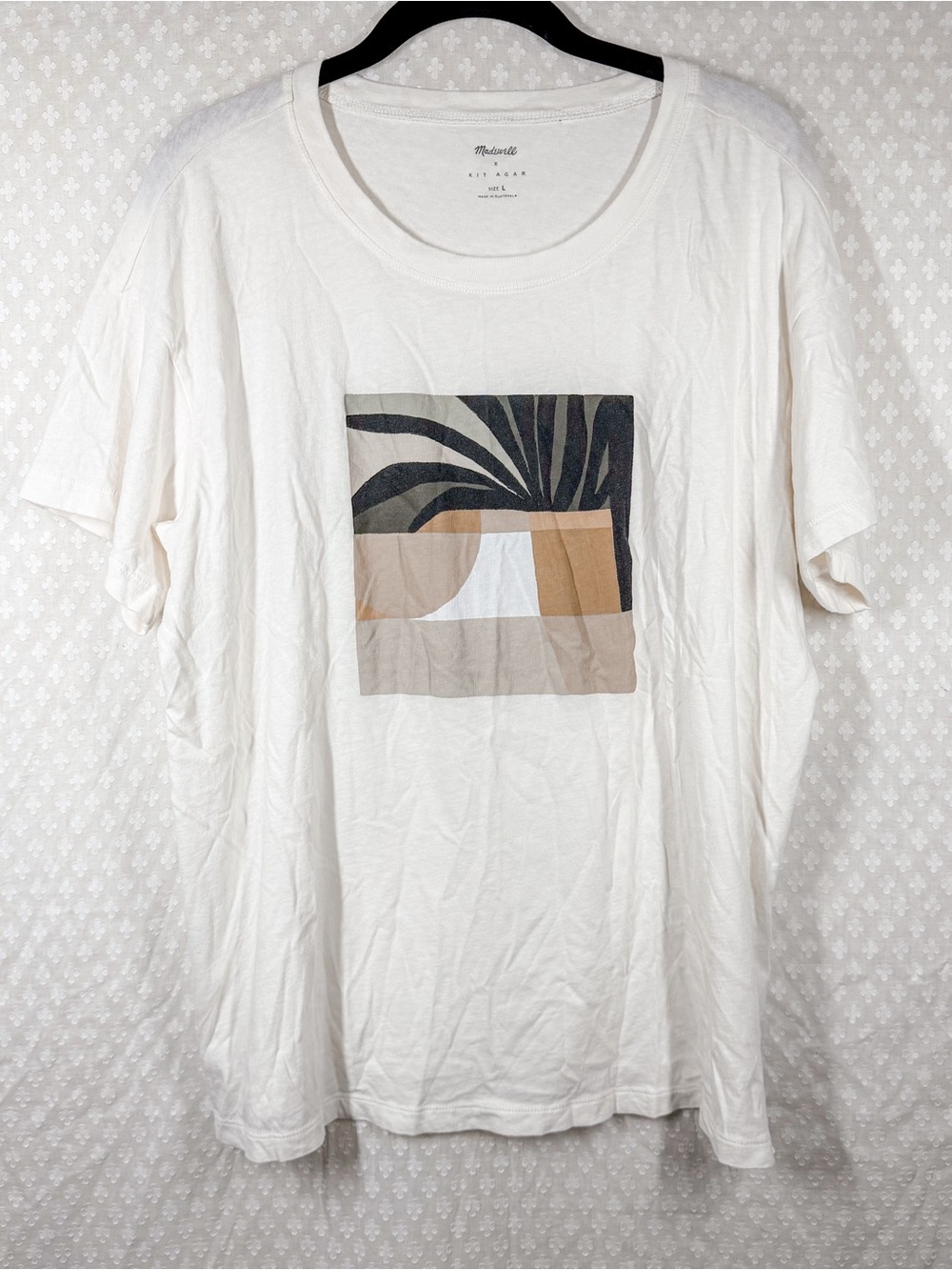 Madewell Kit Agar White Graphic Print Short Sleeve Tee - Picture 2 of 6